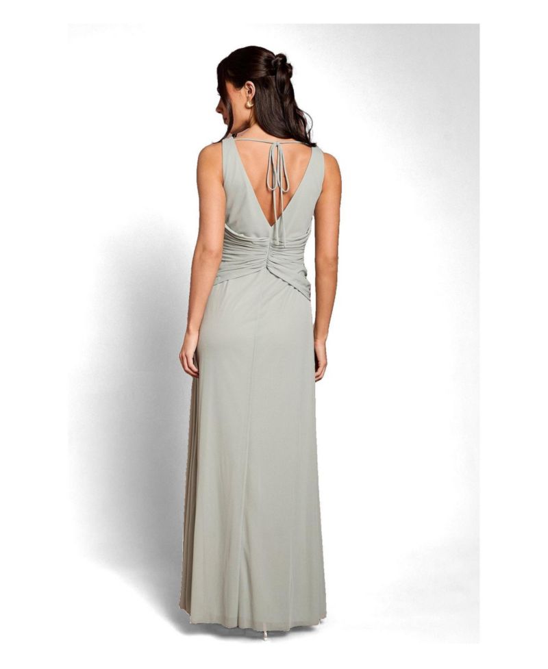Women's Mesh Waist Maxi Dress