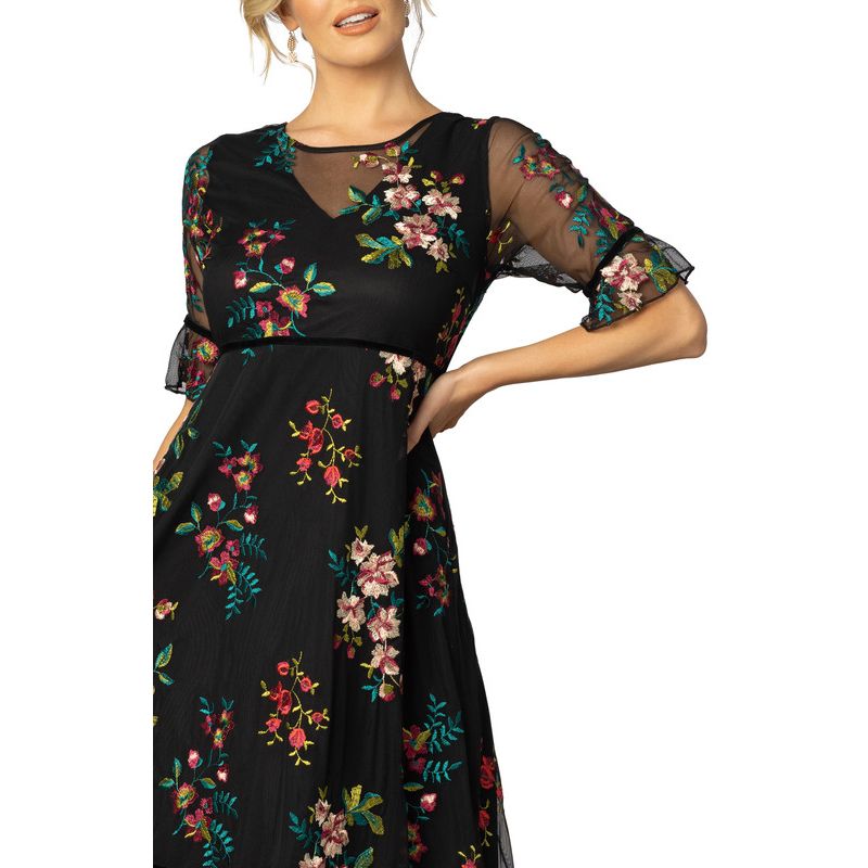 Women's Wildflower Embroidered Floral Mesh Dress