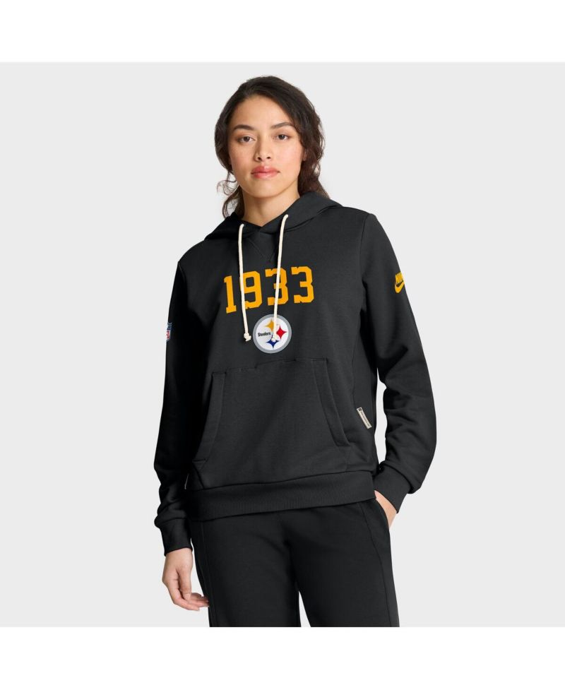 Women's Black Pittsburgh Steelers 1933 Sideline Standard Issue Dri-FIT Hoodie
