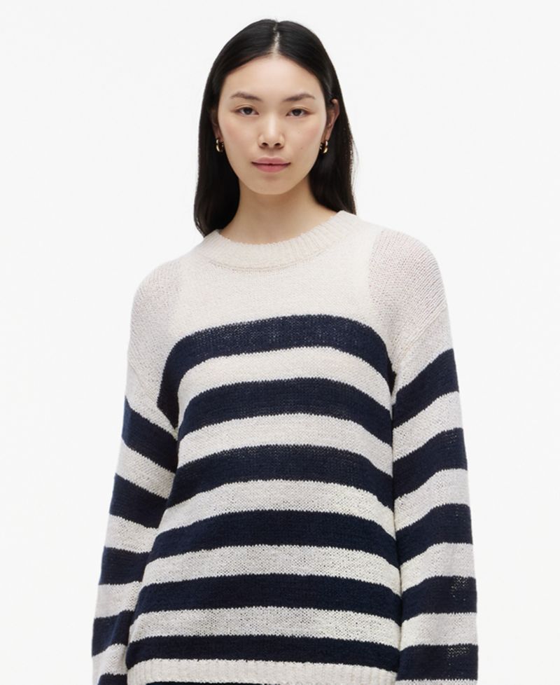 Women's Cotton Nautical Stripe Sweater