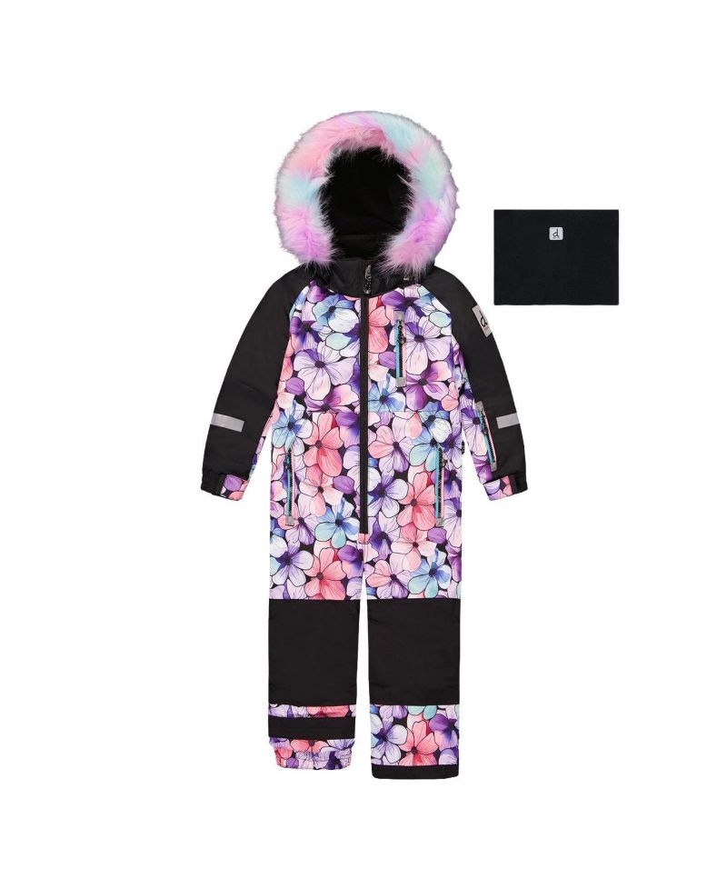 Little Girls ( 6 to 14 ) One Piece Play Snowsuit Floral Print