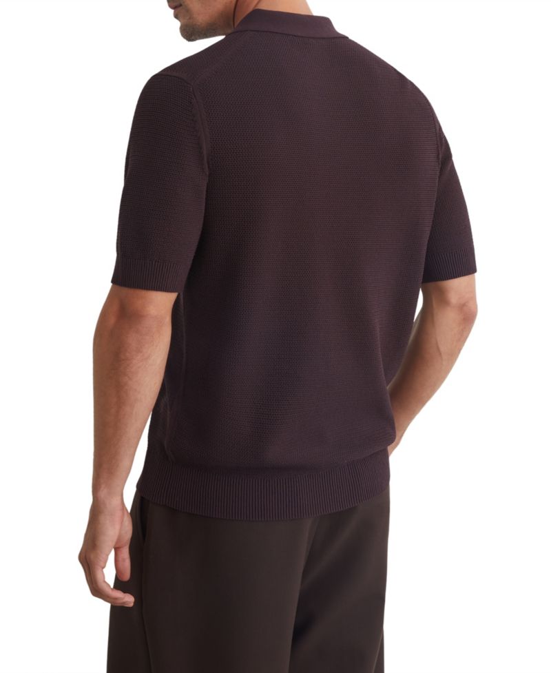 Men's Warren Basket-Stitch Regular-Fit Polo Shirt