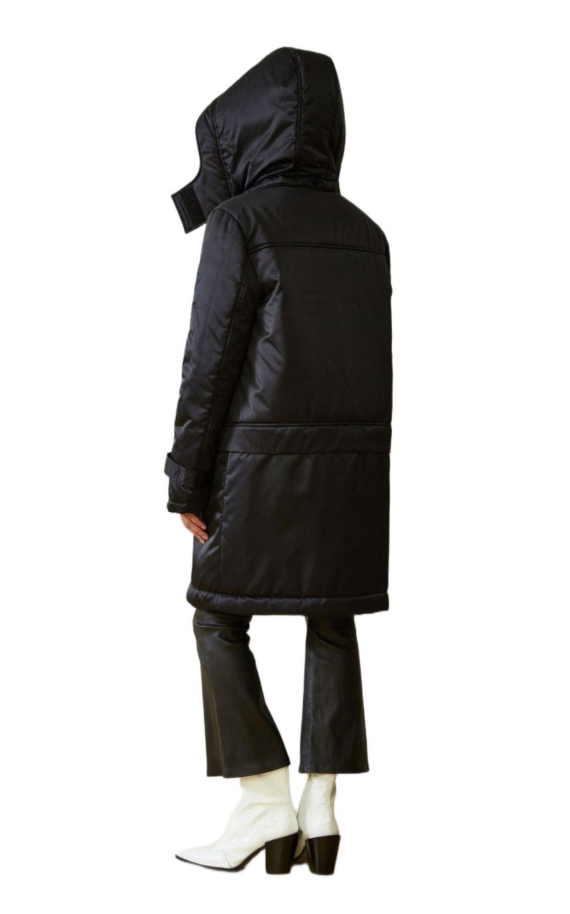 Women's Convertiable satin down coat