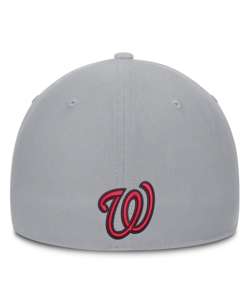 Men's Gray Washington Nationals Primetime Rise Dri-FIT Flex Hat