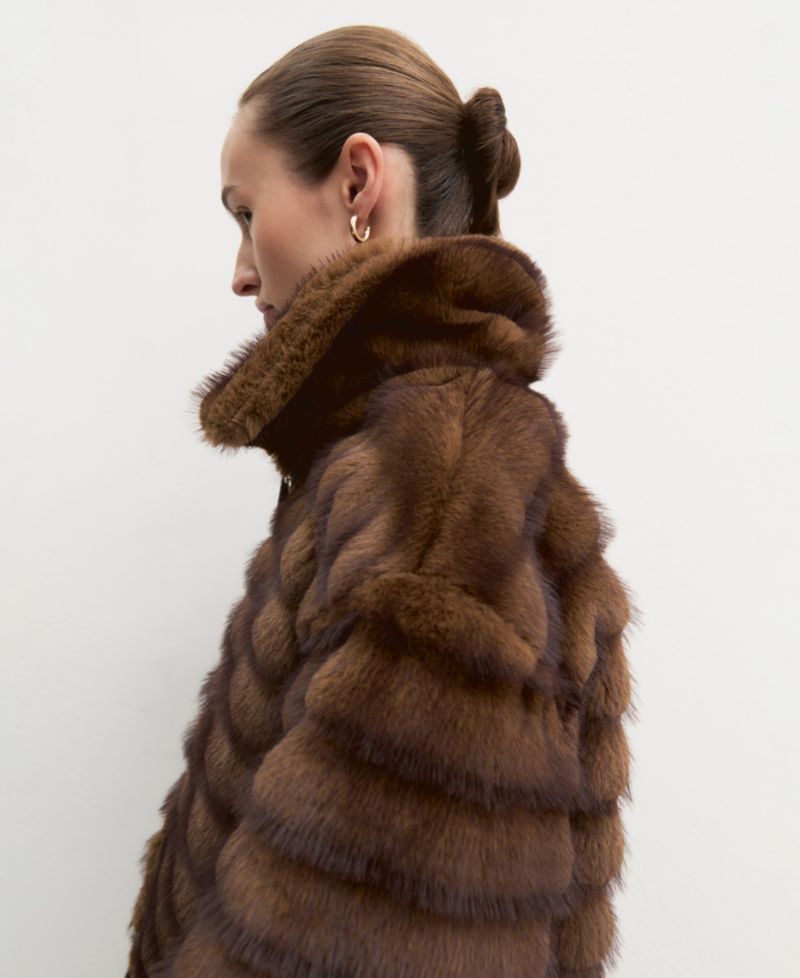 Women's Emmagio Boxy Faux-Fur Jacket