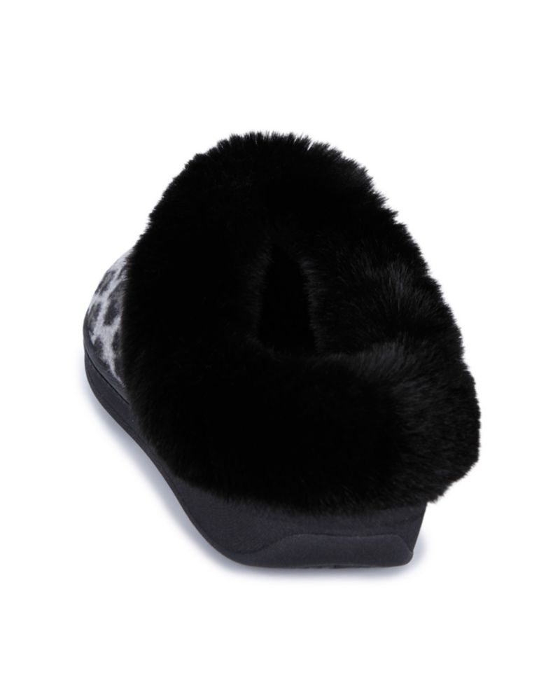Women's Leo Faux Fur Arch Support Clog Slippers