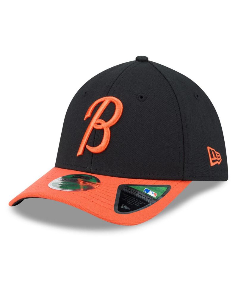 Men's Black/Orange Baltimore Orioles Player Replica 39THIRTY Flex Hat