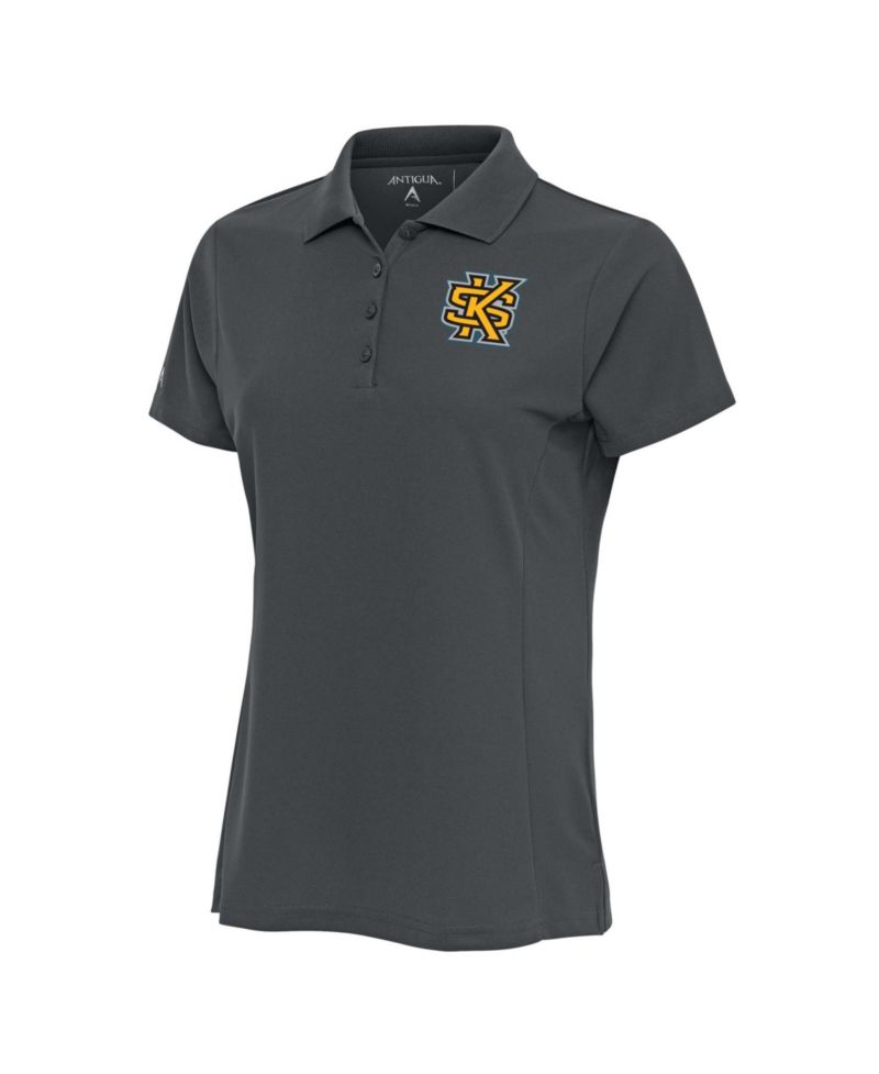 Women's Charcoal Kennesaw State Owls Legacy Digital Thermal Pique Polo Shirt