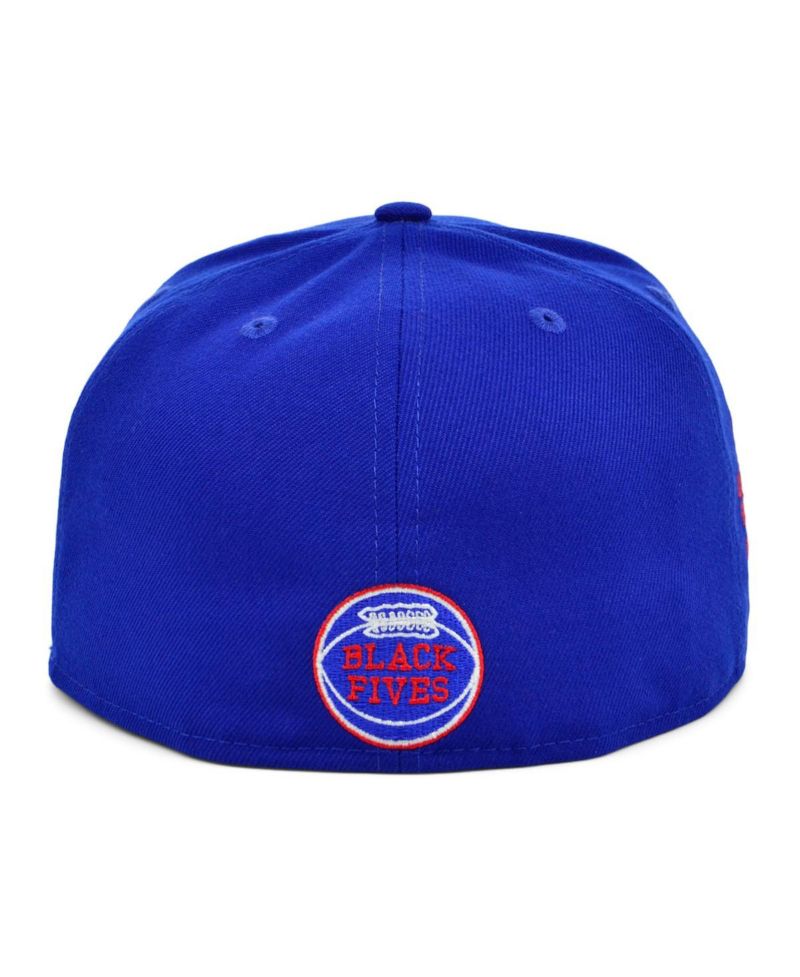 Men's Royal Los Angeles Red Devils Black Fives Fitted Hat