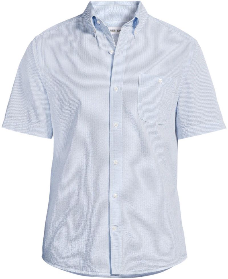 Men's Short Sleeve Seersucker Shirt