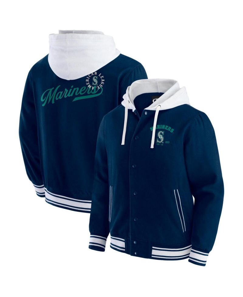 Darius Rucker Collection by Men's Navy Seattle Mariners Full-Snap Jacket