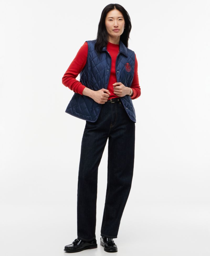 Women's Quilted Club Collar Vest
