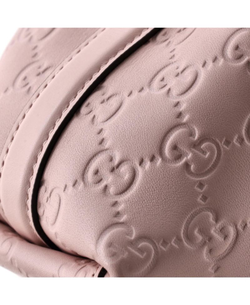 Small GG Emblem Bucket Bag GG Embossed Leather