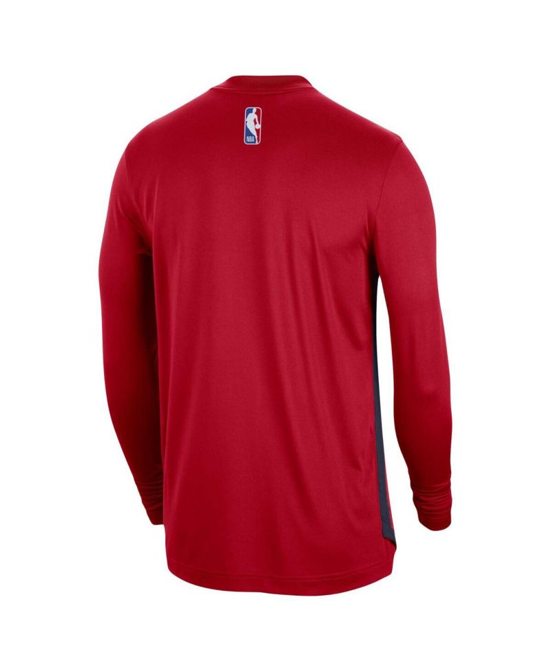 Men's and Women's Red Washington Wizards 2023/24 Authentic Pregame Long Sleeve Shooting T-shirt