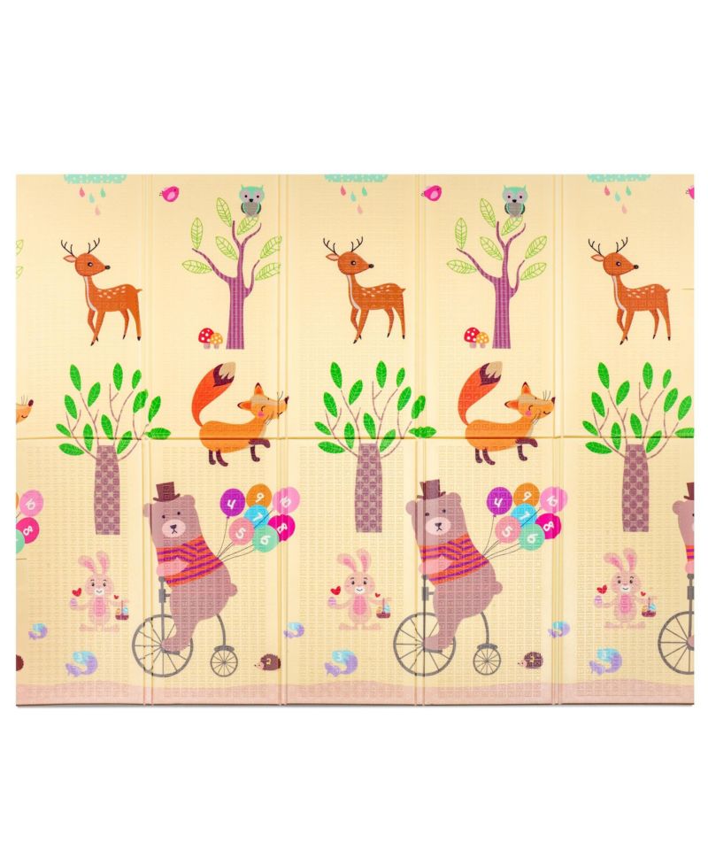 (78" x 70") Foldable Play Mats with Travel Bag - for Babies, Toddlers, and Kids Playtime & Tummy Time