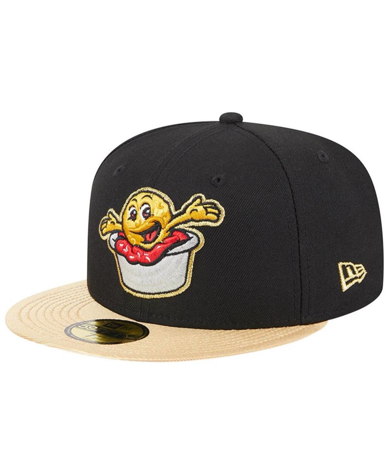 Men's Black Akron RubberDucks Theme Nights Akron Sauerkraut Balls 59FIFTY Fitted Hat