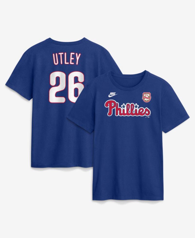 Men's Chase Utley Royal Philadelphia Phillies Wall of Fame Name & Number T-Shirt