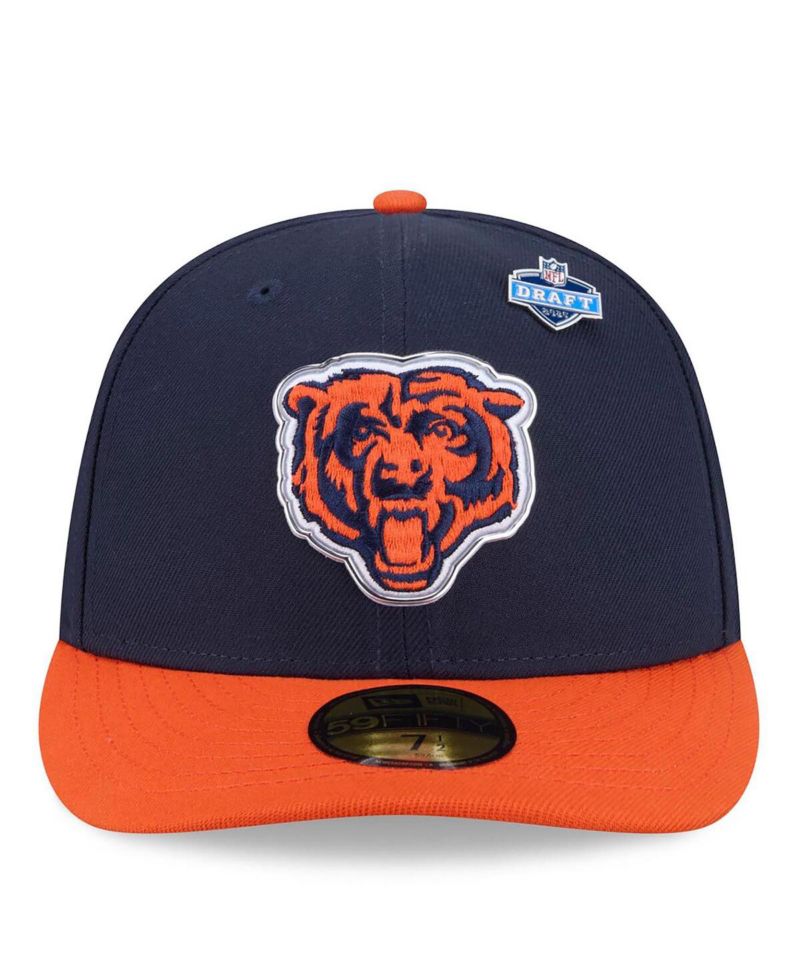 Men's Navy/Orange Chicago Bears 2026 NFL Draft Pre-Curved 59FIFTY Fitted Hat