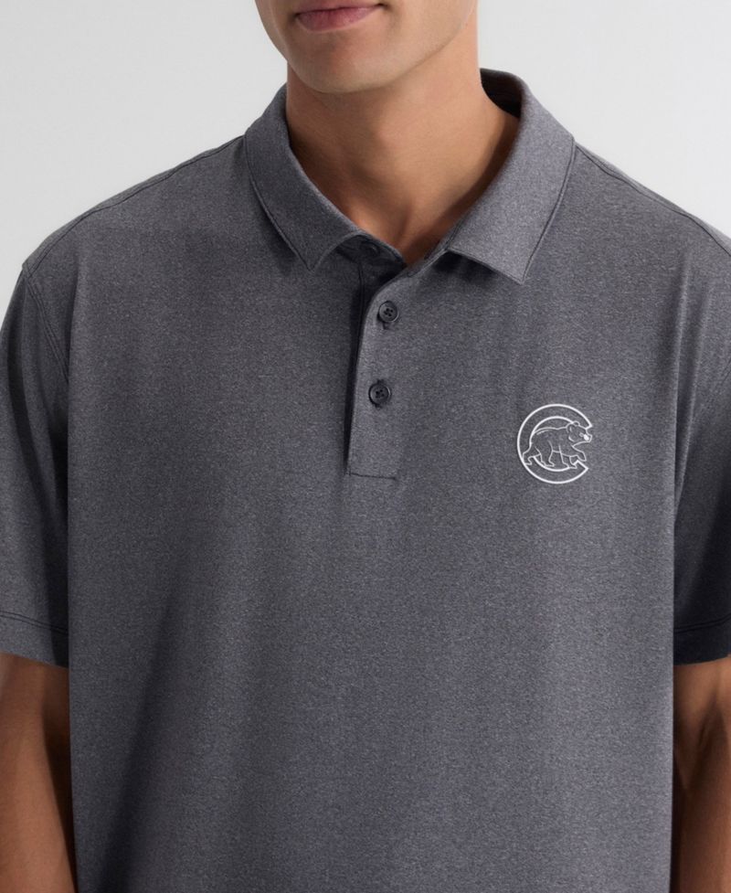 Men's Charcoal Chicago Cubs Clutch Polo Shirt