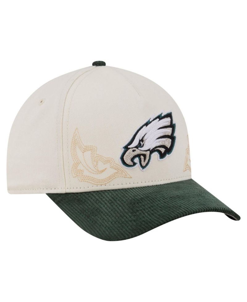 Men's Cream/Midnight Green Philadelphia Eagles Western 9FORTY A-Frame Adjustable Hat