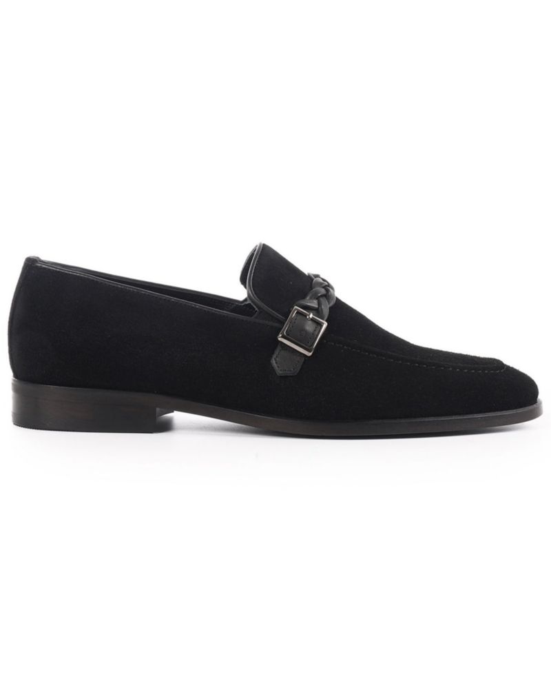 Men's Knitted Strap Single Monk Loafers