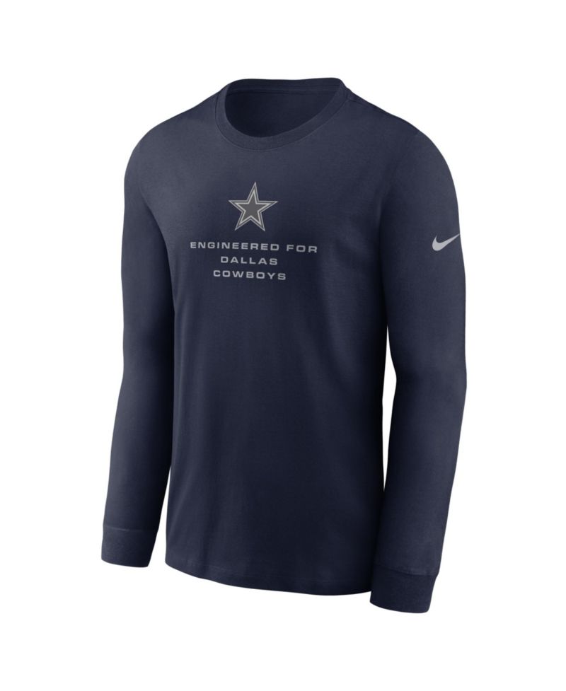 Men's Navy Dallas Cowboys Sideline Bold Arch Star Dri-FIT Long Sleeve T-Shirt