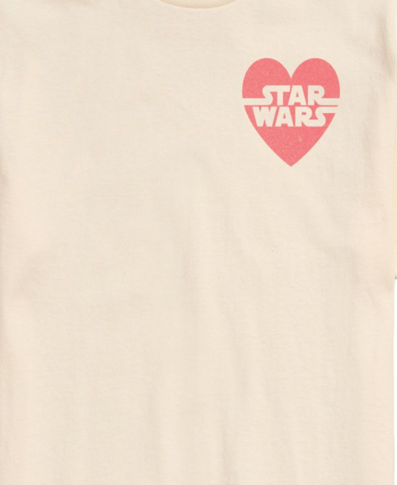 Men's Star Wars Valentines Heart Printed Short-Sleeve Graphic T-Shirt