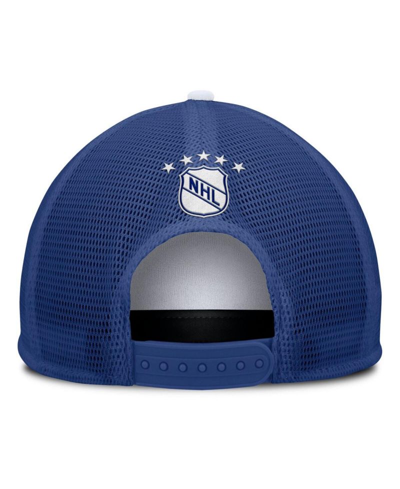 Men's White/Blue Toronto Maple Leaf's Decades Collection Foam Front Snapback Hat