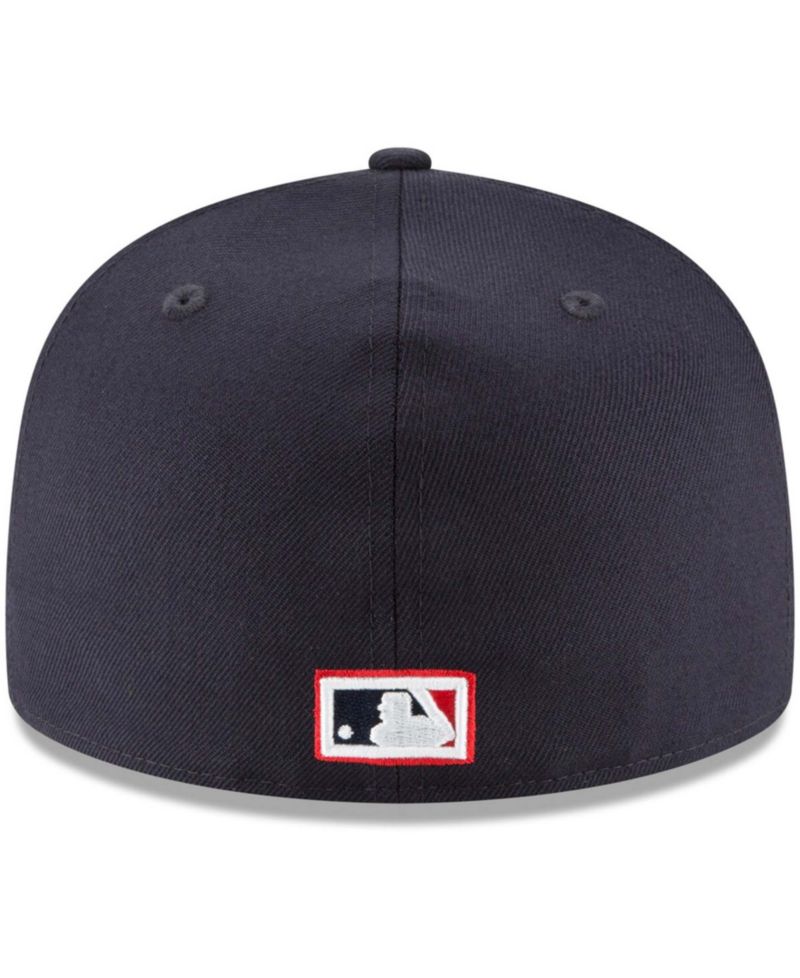 Men's Navy Cleveland Indians Cooperstown Collection Wool 59FIFTY Fitted Hat