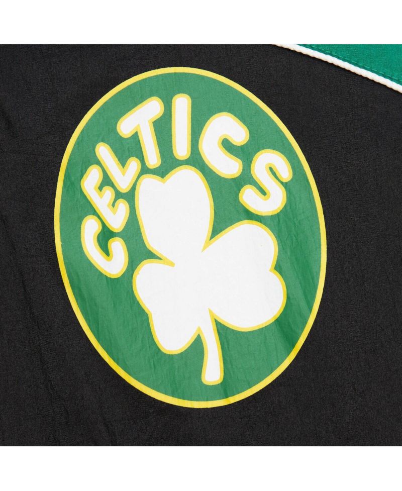 Men's Black Boston Celtics Hardwood Classics Big Shot Premium Full-Zip Windbreaker Jacket