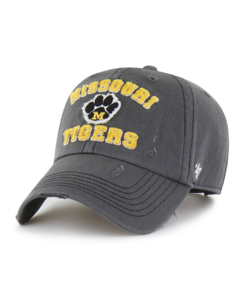 Men's and Women's '47 Charcoal Missouri Tigers Well-Worn Seymore Clean Up Adjustable Hat