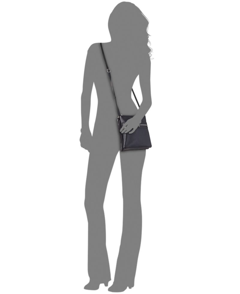 Triple-Zip Pebble Leather Dasher Crossbody