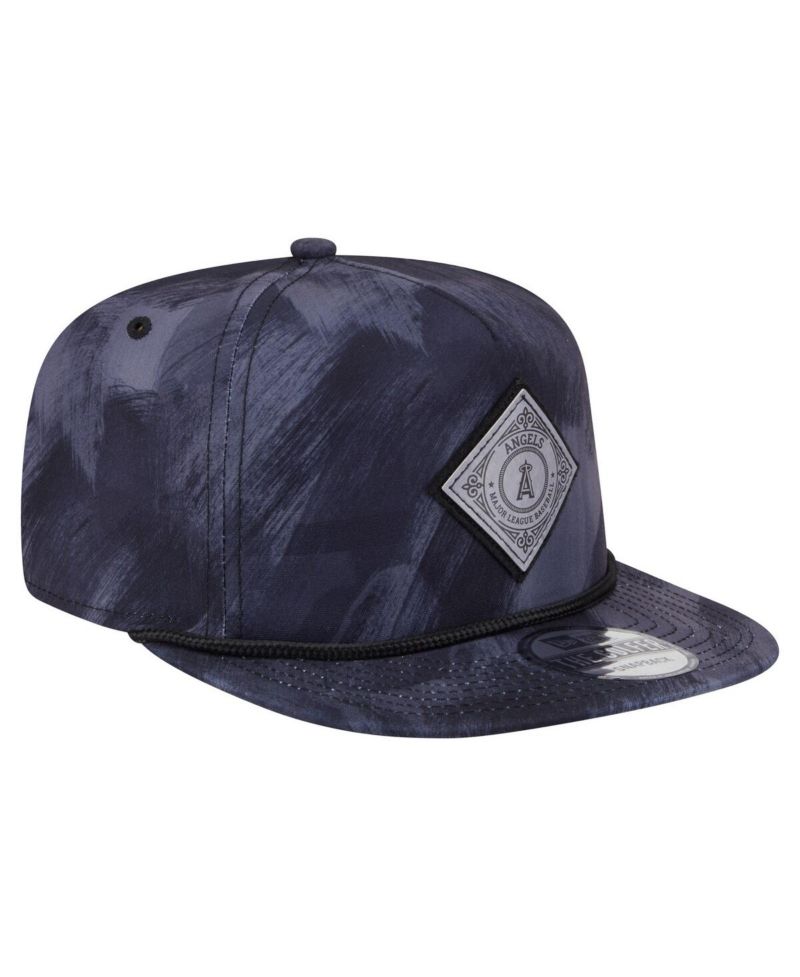 Men's Navy Los Angeles Angels Printed Golfer Snapback Hat