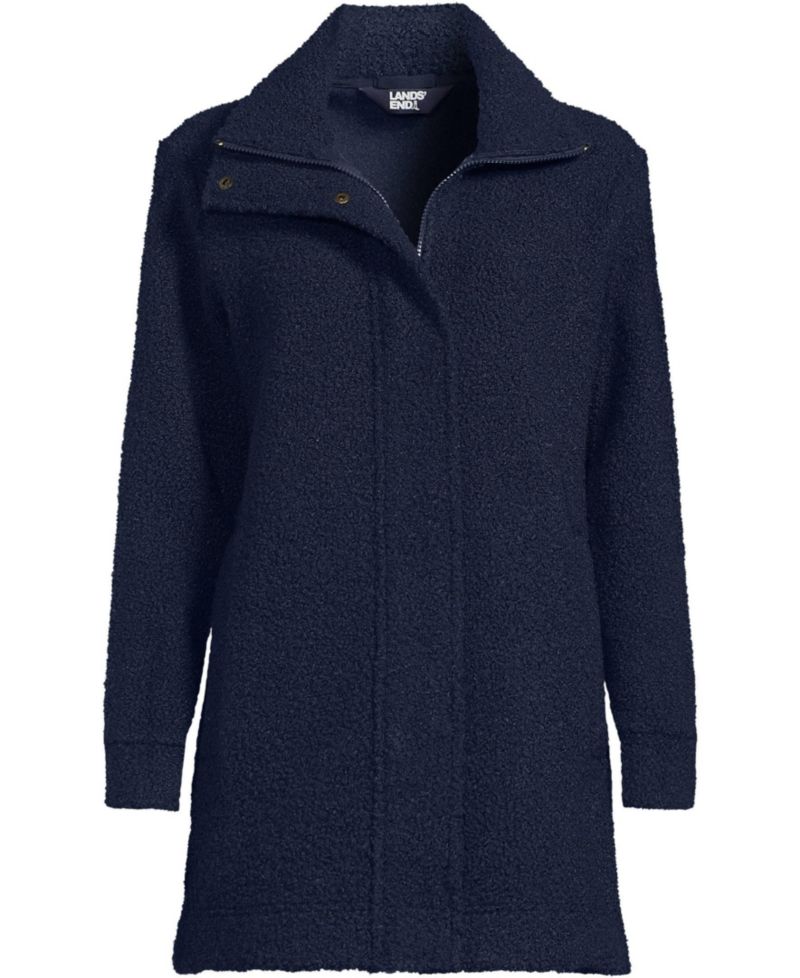 Women's Semi-Fitted Boucle Fleece Coat