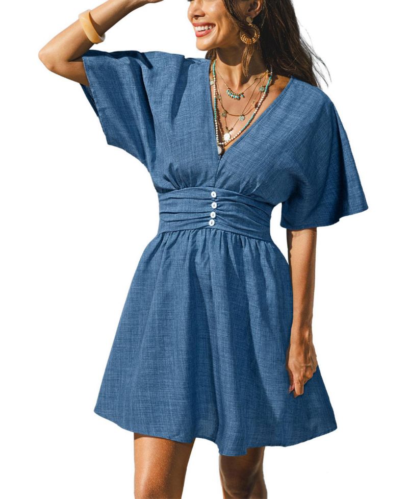 Women's Striped Mini Beach Dress