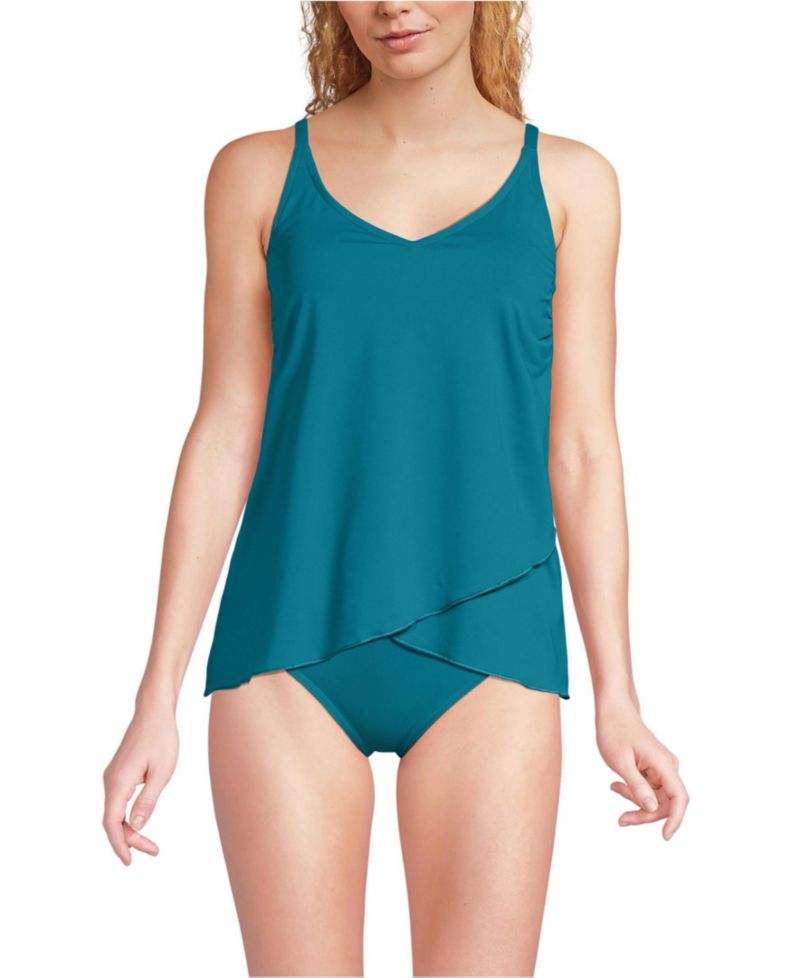 Women's DD-Cup Tulip Hem Tankini Top