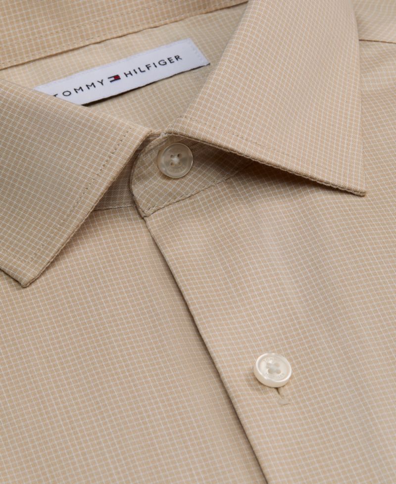 Men's Athletic-Fit Performance Check Dress Shirt