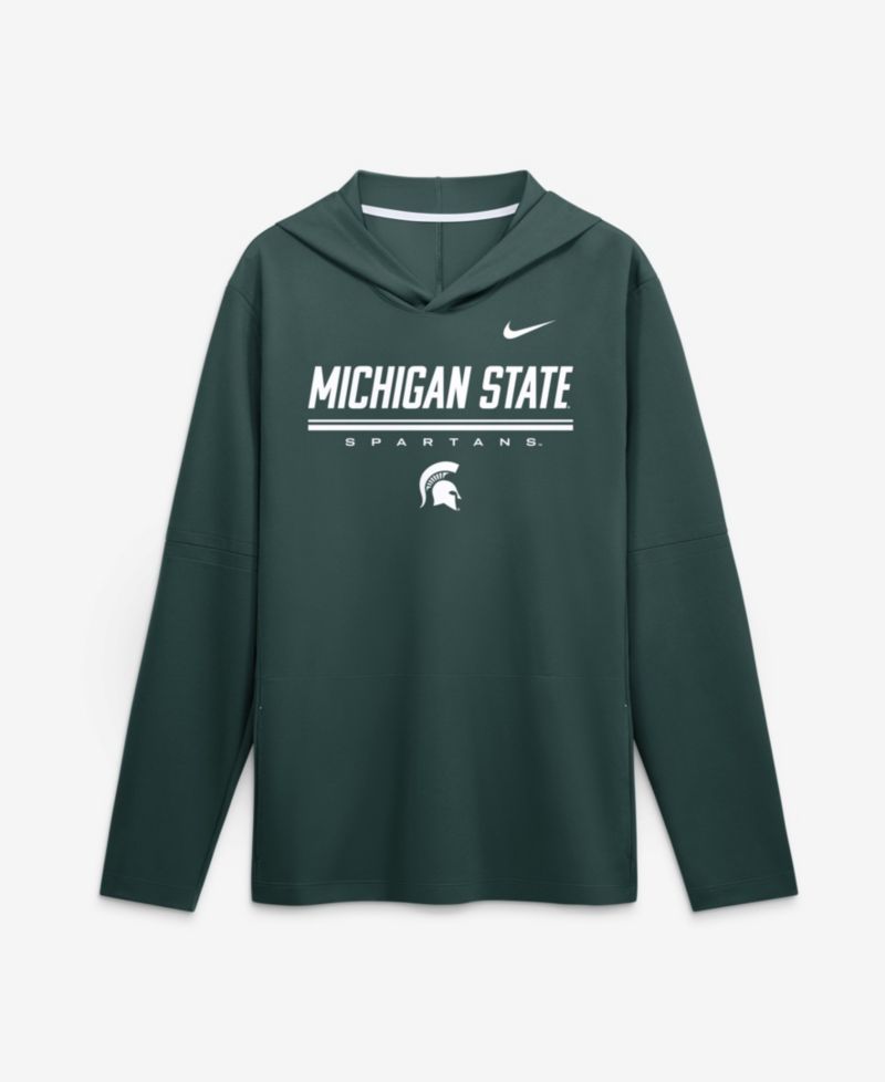 Men's Sideline Michigan State Spartans Long-Sleeve Lightweight Hoodie