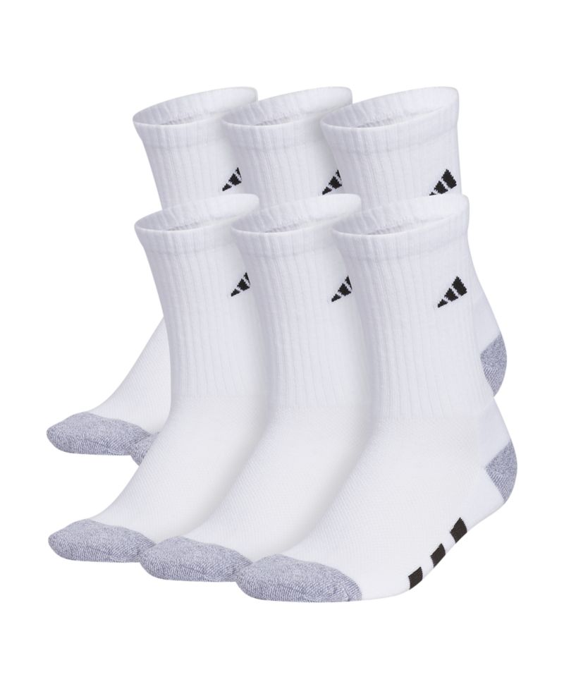Boys Youth Athletic Cushioned Crew Socks, Pack of 6