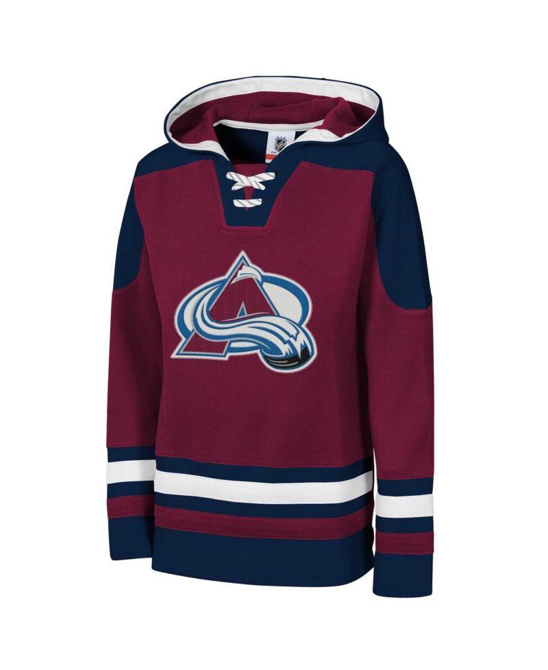 Big Boys and Girls Burgundy Colorado Avalanche Must Have Home V-Neck Pullover Hoodie