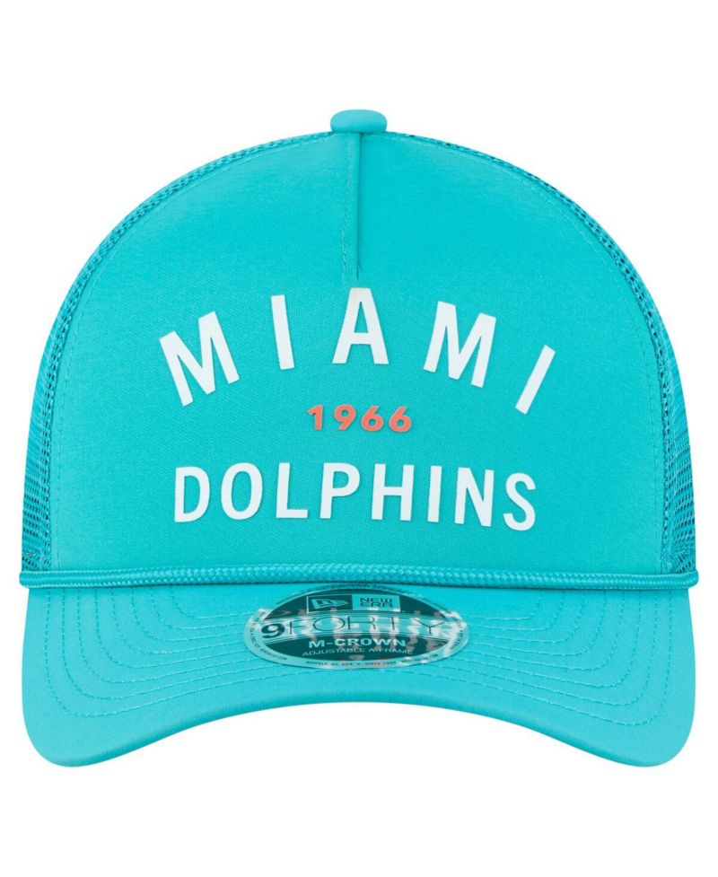 Men's Aqua Miami Dolphins Active Minimalist M-Crown A-Frame 9FORTY Adjustable Hat