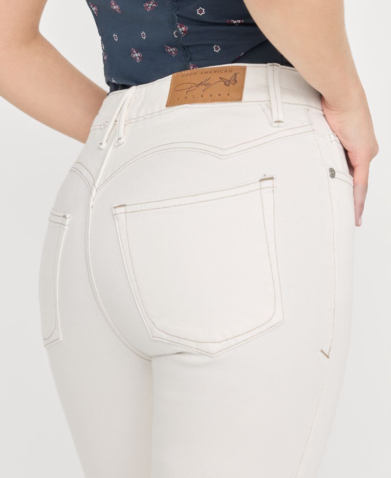 Petite Dolly Joleans Mid-Rise Flared-Leg Jeans