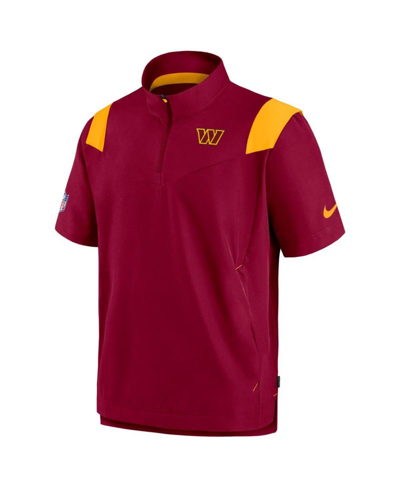 Men's Burgundy Washington Commanders Coaches Chevron Lockup Pullover Top