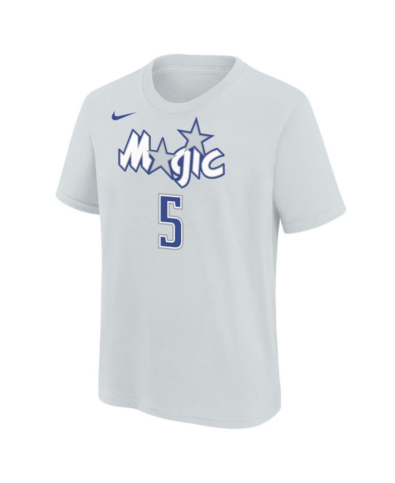 Big Boys and Girls Paolo Banchero Silver Orlando Magic 2025/26 City Edition Name & Number T-Shirt
