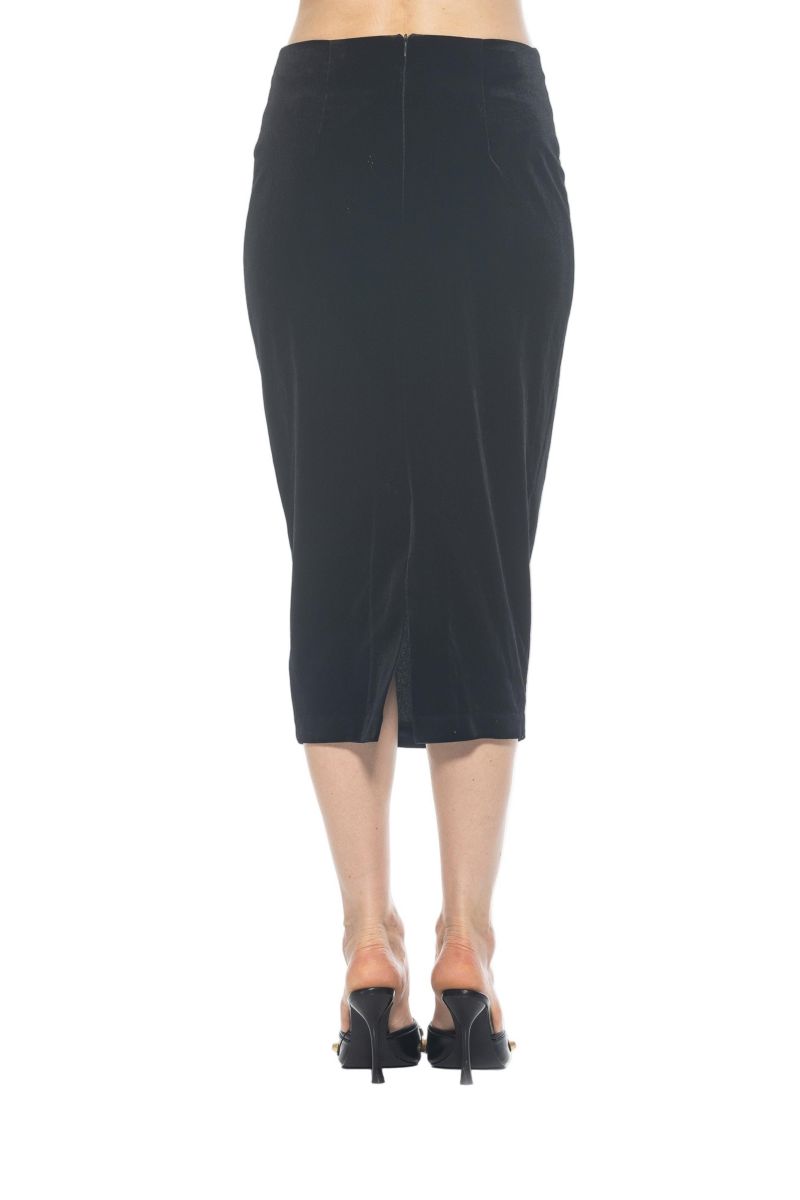 Women's Jayden Solid Velvet Midi Skirt