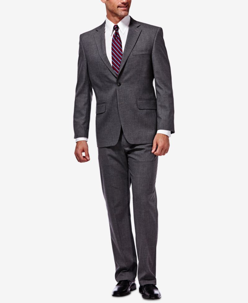 Men's Premium Stretch Classic-Fit Flat Front Suit Pants