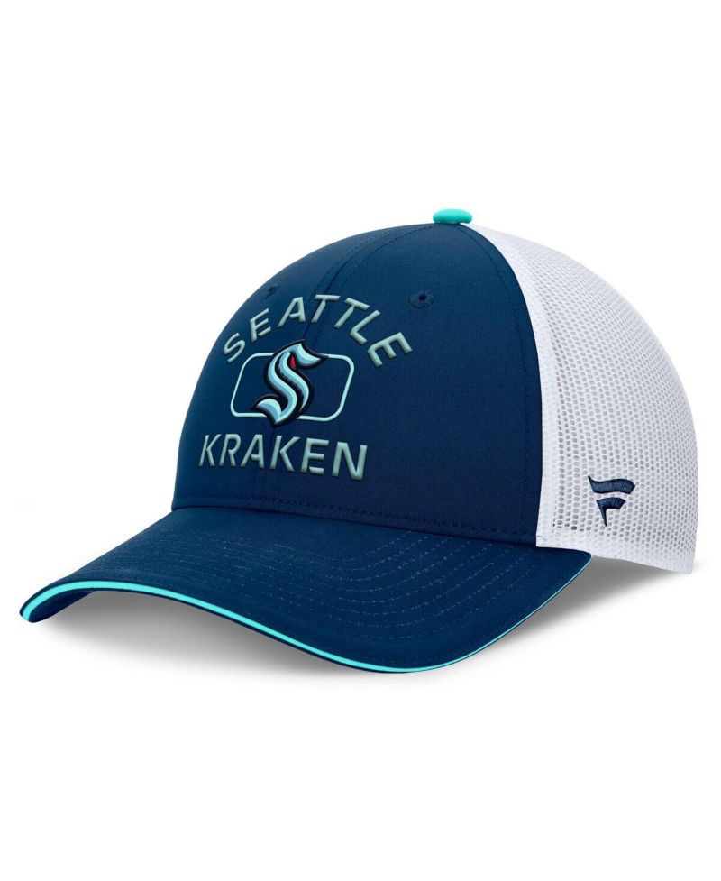 Men's Deep Sea Blue/White Seattle Kraken Authentic Pro Rink Trucker Hat