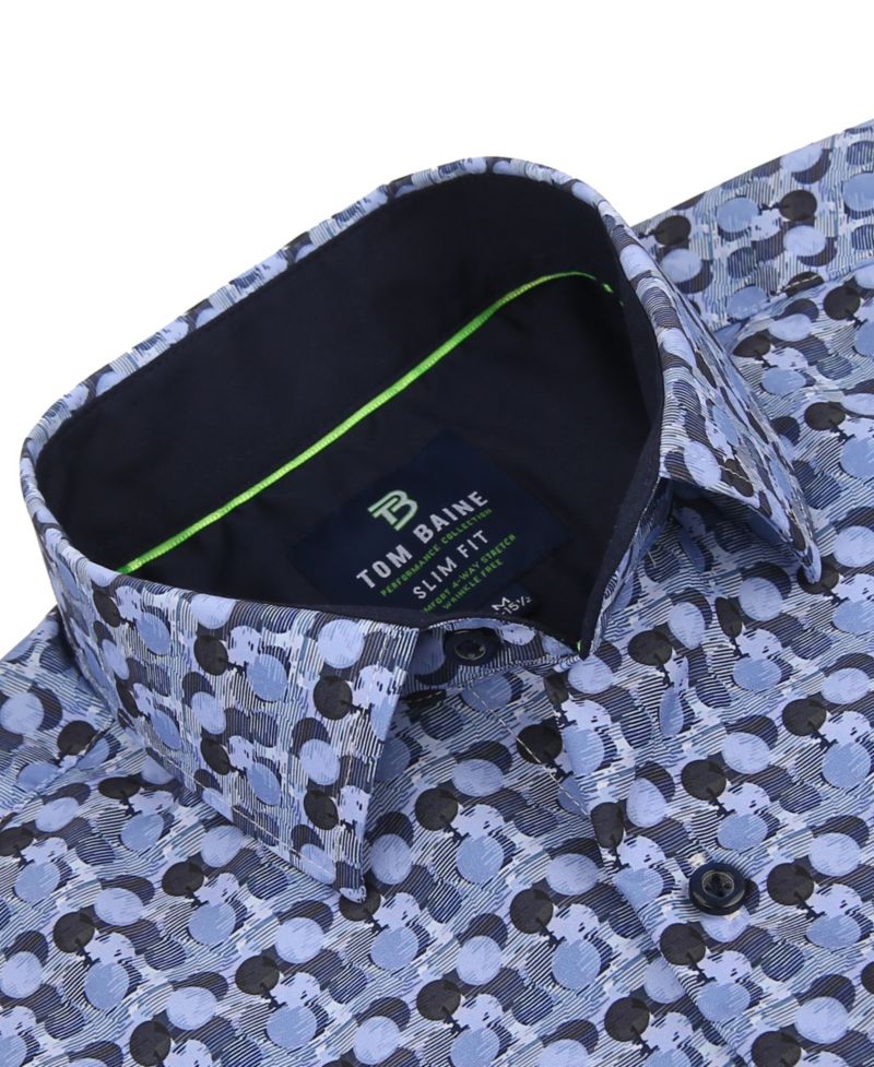 Men's Slim Fit Performance Long Sleeve Button Down Dress Shirt