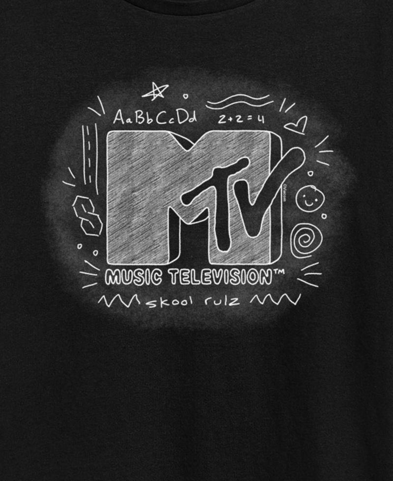 Plus Size MTV Chalkboard Logo Graphic T-Shirt