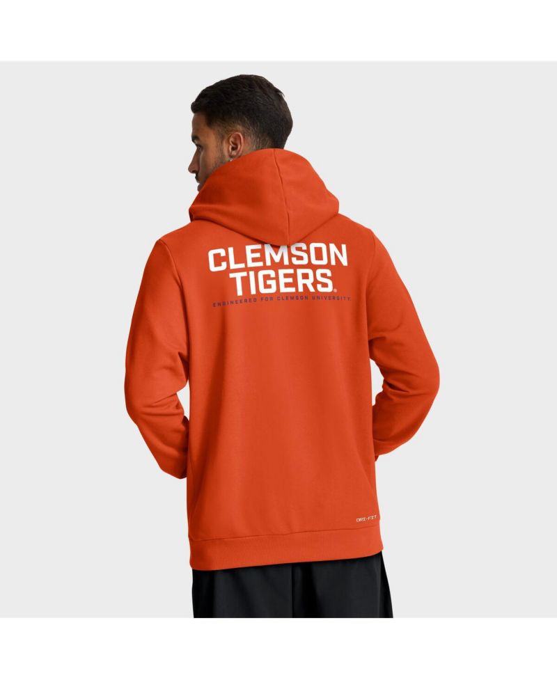 Men's Orange Clemson Tigers 2025 Sideline Standard Issue Dri-FIT Full-Zip Hoodie